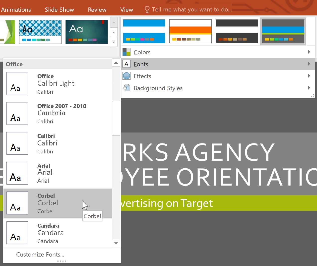 powerpoint-tuy-bien-theme-7 Chọn font theme yêu thích trong PowerPoint