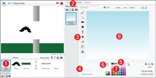 scratch-tao-game-flapping-bat-14 Hoàn thành game Flappy Bird trong Scratch