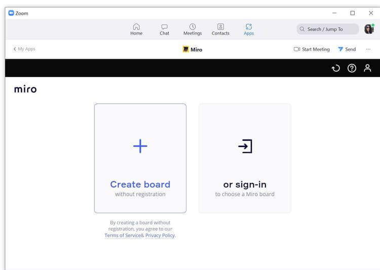 sign-in-board Tạo bảng trắng trên Zoom