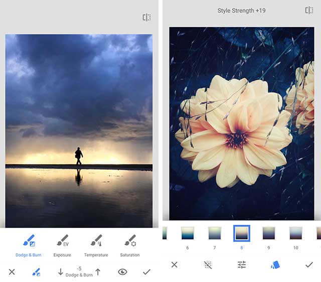 snapseed Snapseed có khá nhiều bộ lọc và công cụ để bạn chỉnh ảnh theo ý thích