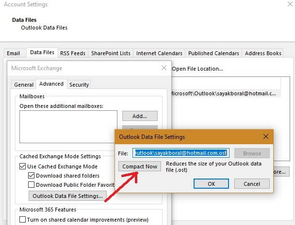 sua-loi-outlook-10 Chỉnh kích thước file dữ liệu Outlook