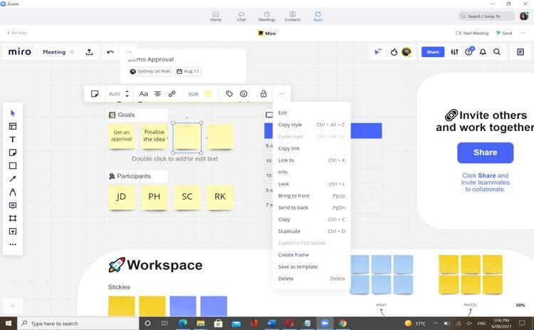 template-editing Chỉnh sửa mẫu bảng trắng cho cuộc họp trên Zoom