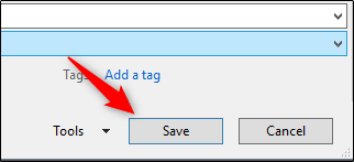 Click Save ở góc dưới bên phải của cửa sổ
