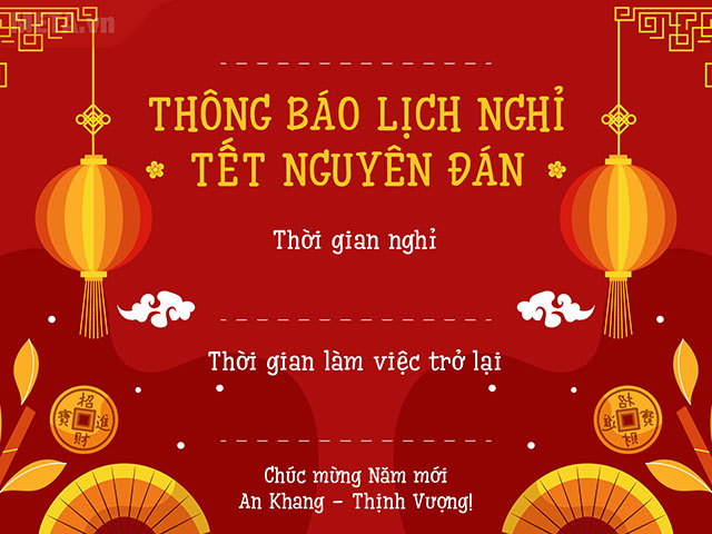 Banner Thông báo nghỉ Tết Âm lịch 2022