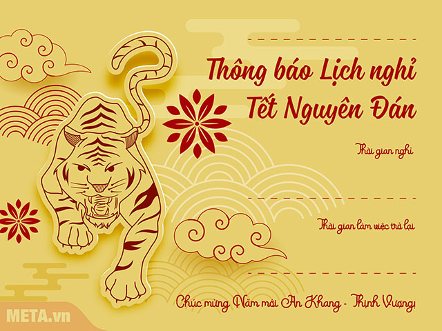 Banner Thông báo nghỉ Tết Âm lịch 2022