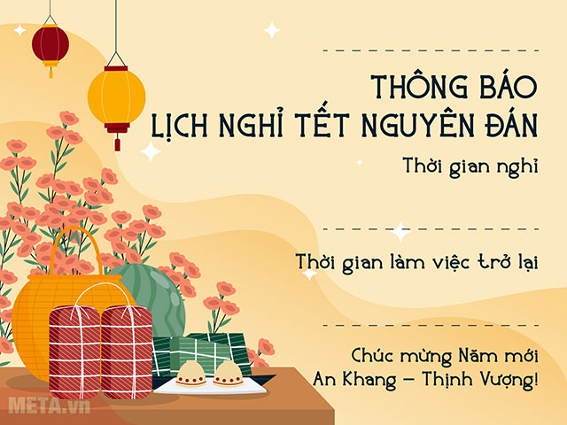 Banner Thông báo nghỉ Tết Âm lịch 2022