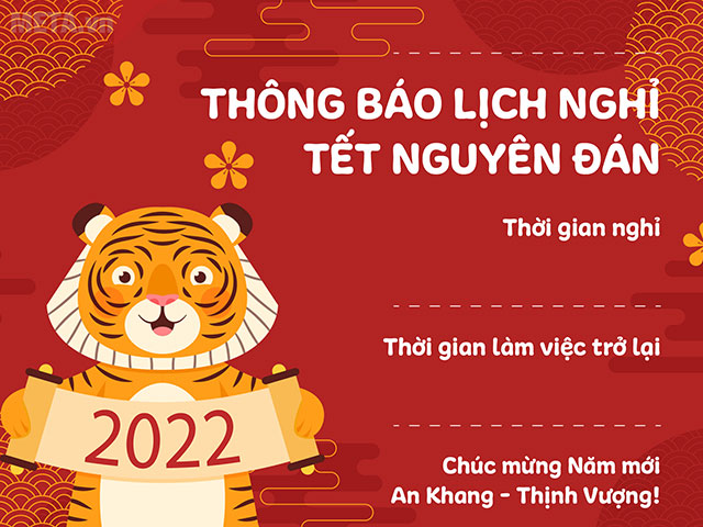 Banner Thông báo nghỉ Tết Âm lịch 2022