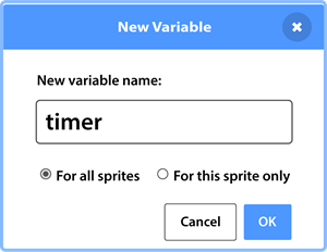 timer-variable-box-scratch Box biến mới trong Scratch
