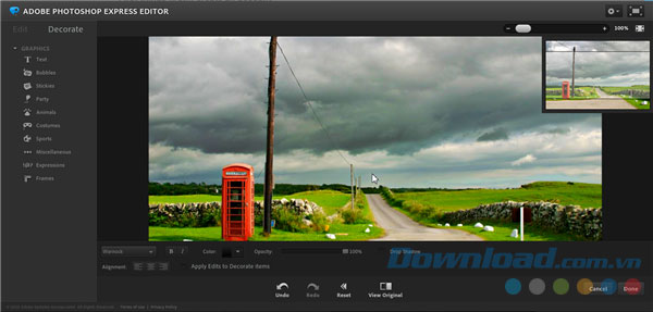 Adobe Photoshop Express Editor