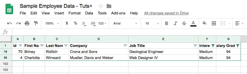 two-level-filters-google-sheets Áp dụng bộ lọc hai cấp độ cho bảng tính trên Google Sheets