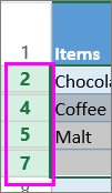 unhide-row-excel Bỏ ẩn hàng và cột trong Excel