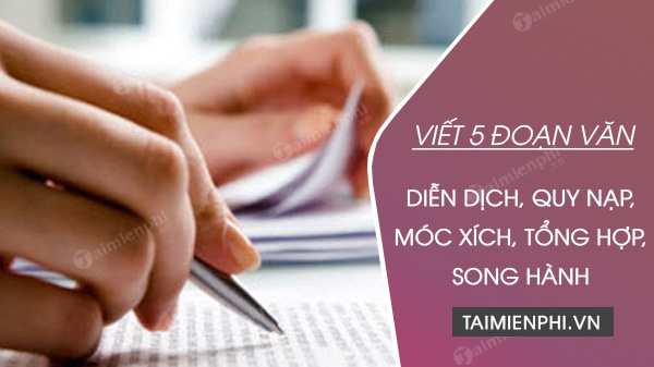 viet 5 doan van dien dich quy nap moc xich tong phan hop song hanh voi noi dung tu chon