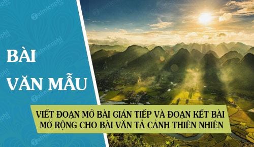 viet doan mo bai gian tiep va doan ket bai mo rong cho bai van ta canh thien nhien