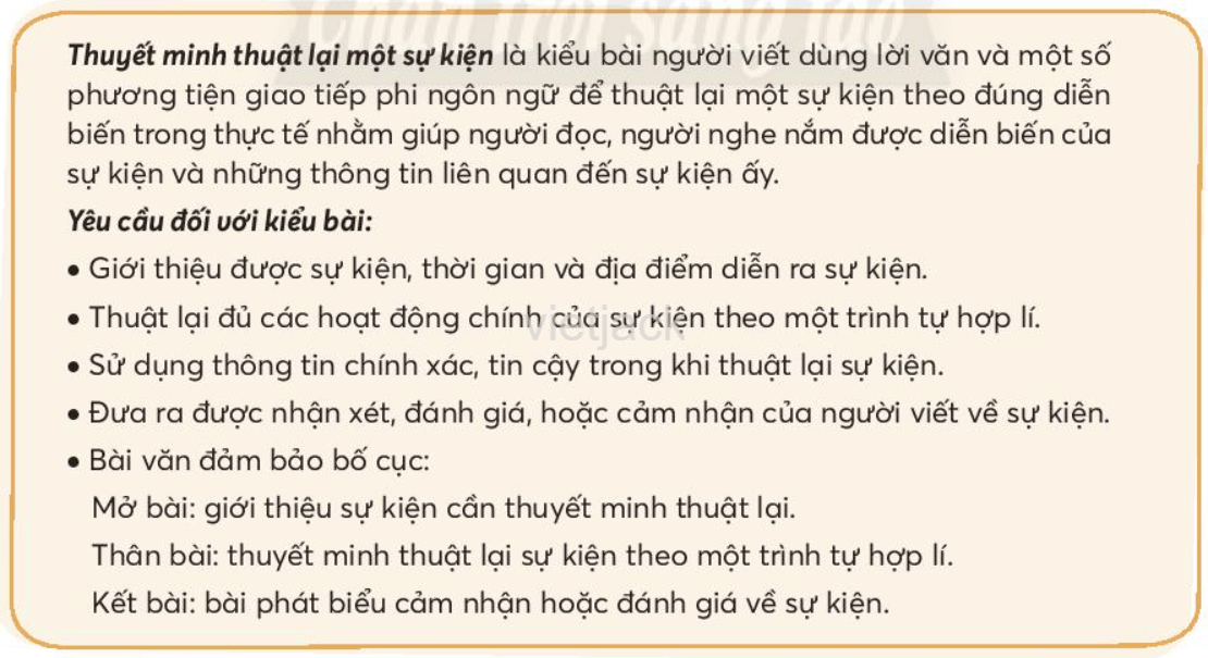 Viết bài văn khoảng 400 chữ thuyết minh thuật lại một sự kiện (lễ hội) mà em từng tham dự hoặc chứng kiến