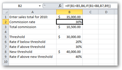 vlookup-excel-2thresholds Tra tỉ lệ hoa hồng bằng VLOOKUP