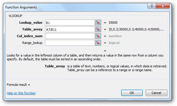 vlookup-excel-args2 Nhập giá trị vào mục Table_array của hàm VLOOKUP
