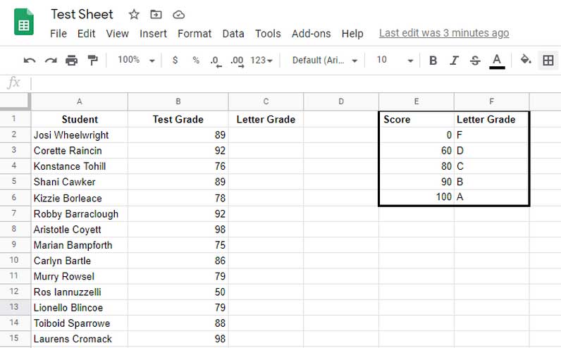 vlookup-google-sheets-1 Cách dùng VLOOKUP trong Google Sheets