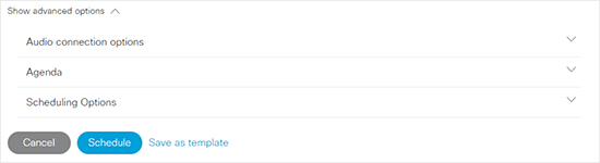 Tùy chọn lập lịch nâng cao trên Webex Meetings