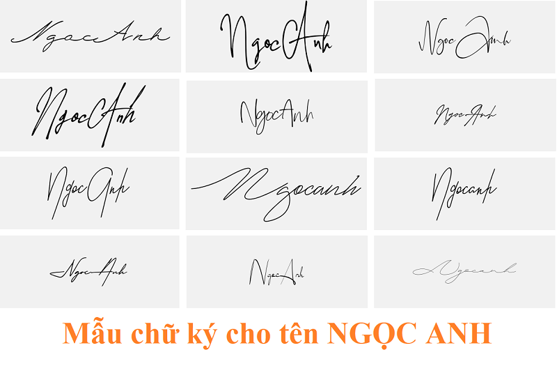 Ý nghĩa tên Ngọc Anh, chữ ký đẹp tên Ngọc Anh