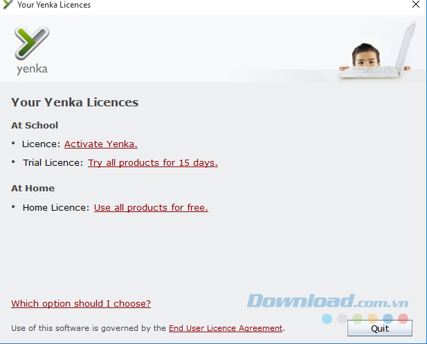 Click vào Use all products for free