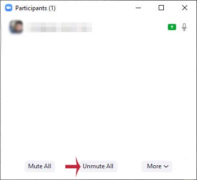 zoom-unmute Nhấn Unmute All